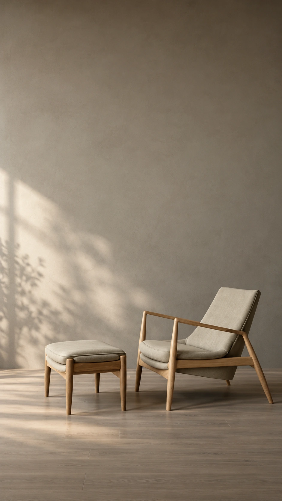 Lounge chair in a sunlit interior